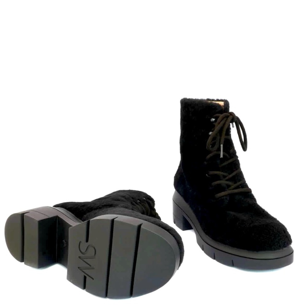 Stuart Weitzman Black Combat Boots